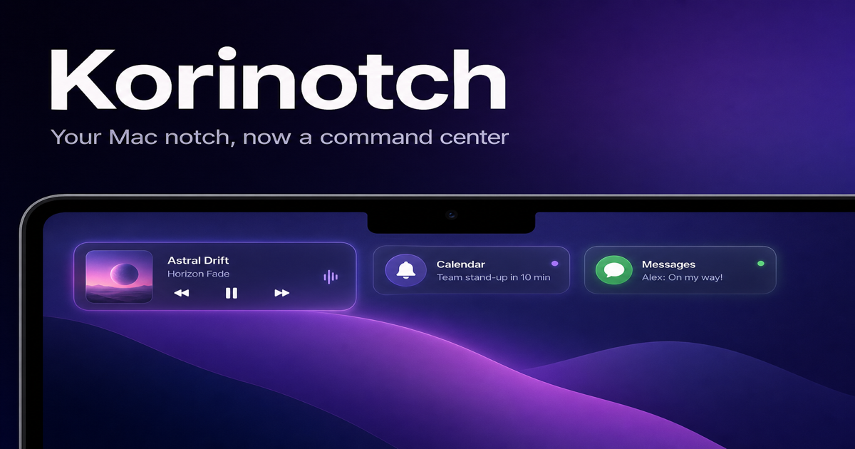 Top 3 macOS Notch Apps in 2026 · Korinotch Blog